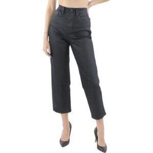 Blank NYC Coated Black Baxter Rib Cage Jeans Straight Leg